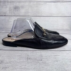 Sam Edelman Laurna Black Leather Bit Mule Loafer Slides Womens 10M EUR 40 32135
